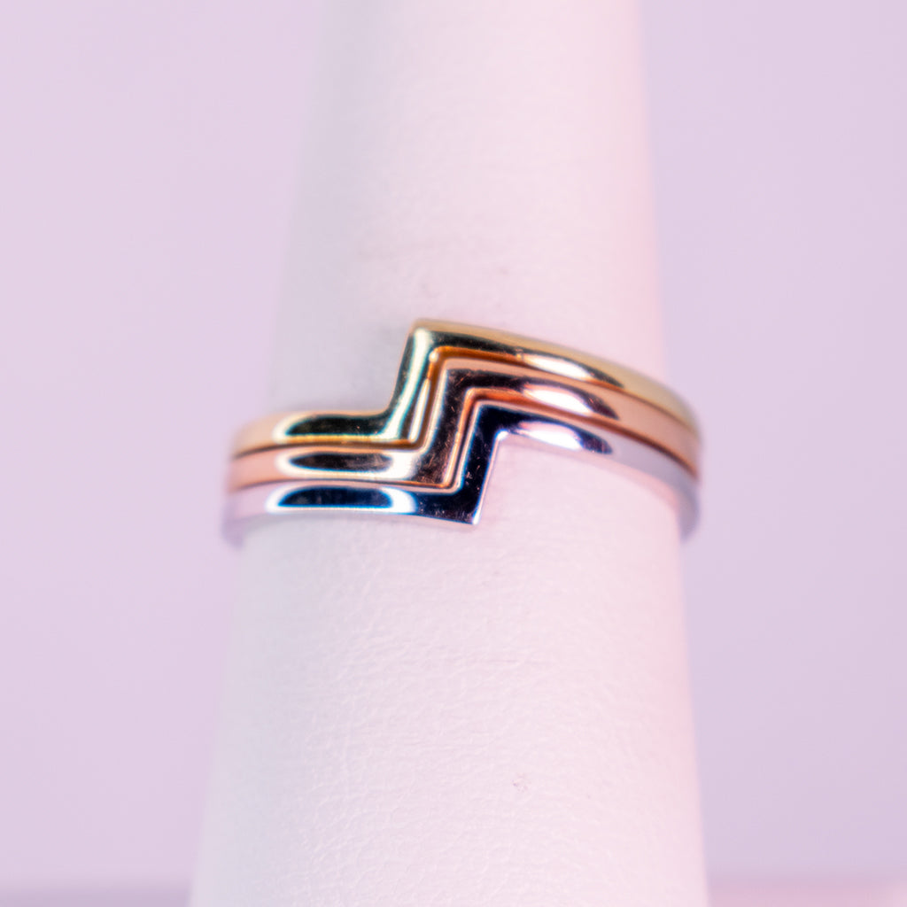 10 K Gold Rings Celestial Trilogy - Mar y Sol Jewelry