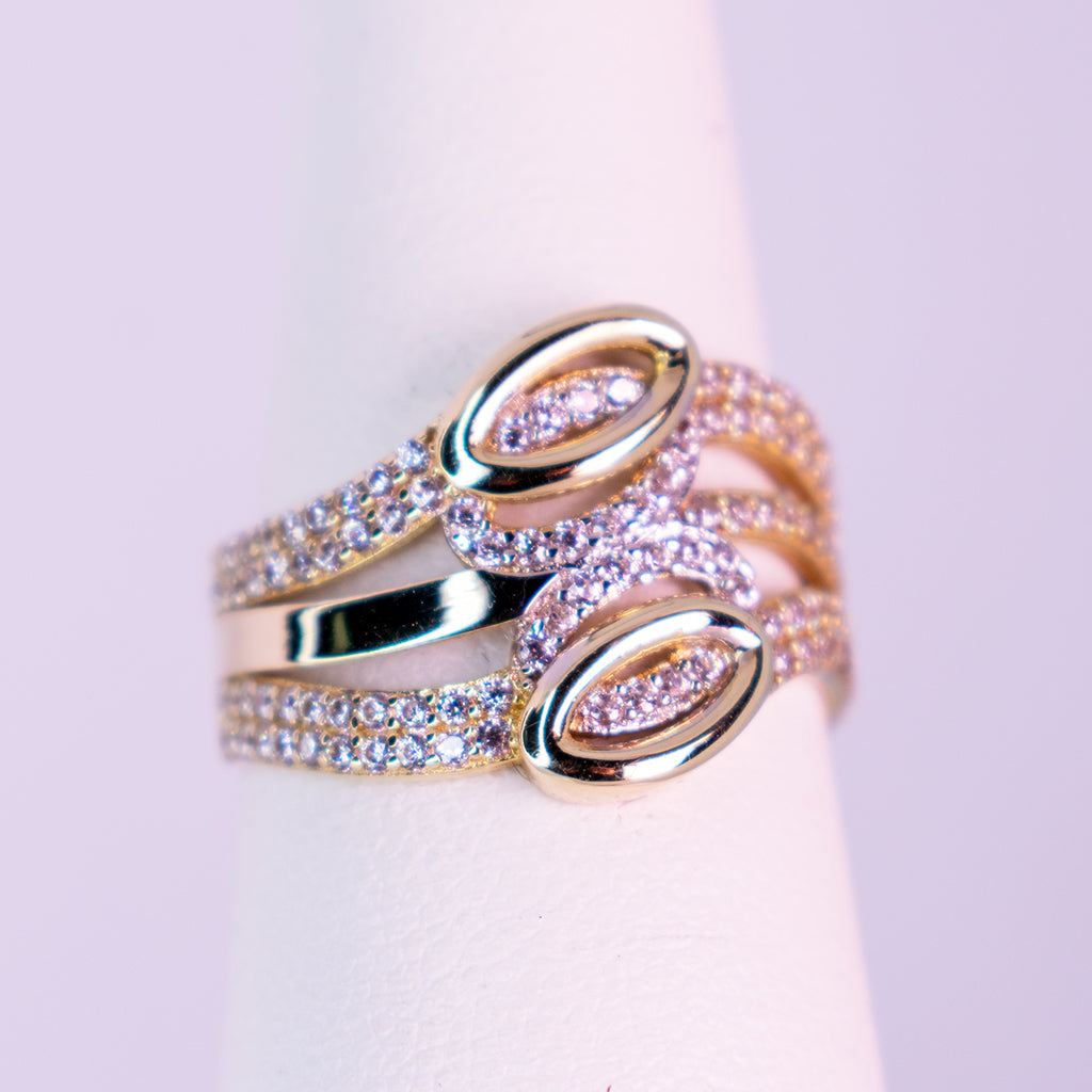 10 K Gold Ring Brilliant Dreams - Mar y Sol Jewelry