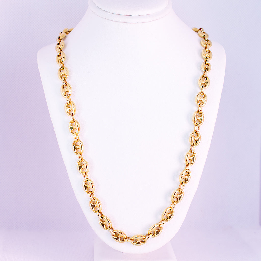 14 k gold chain necklace Figaro - Mar y Sol Jewelry