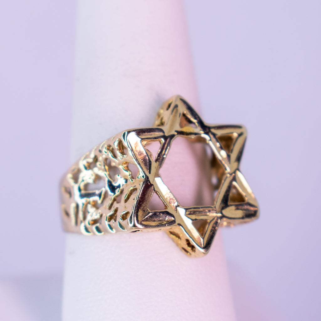 10 K Gold Ring Guiding Star - Mar y Sol y Jewelry