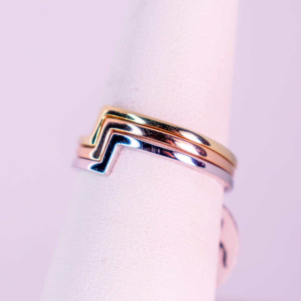  10 K Gold Rings Celestial Trilogy - Mar y Sol Jewelry