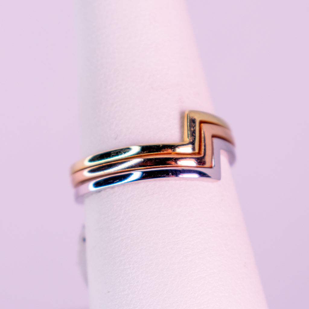  10 K Gold Rings Celestial Trilogy - Mar y Sol Jewelry