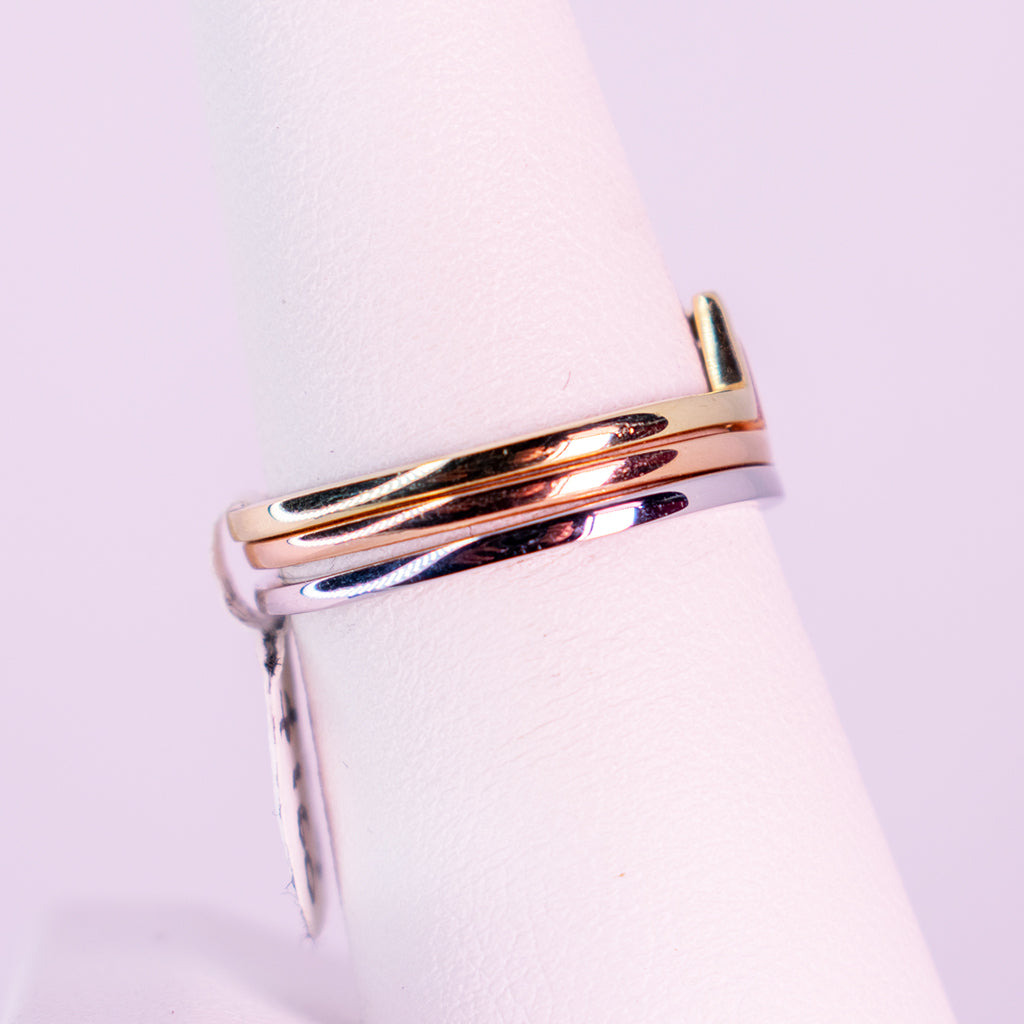  10 K Gold Rings Celestial Trilogy - Mar y Sol Jewelry