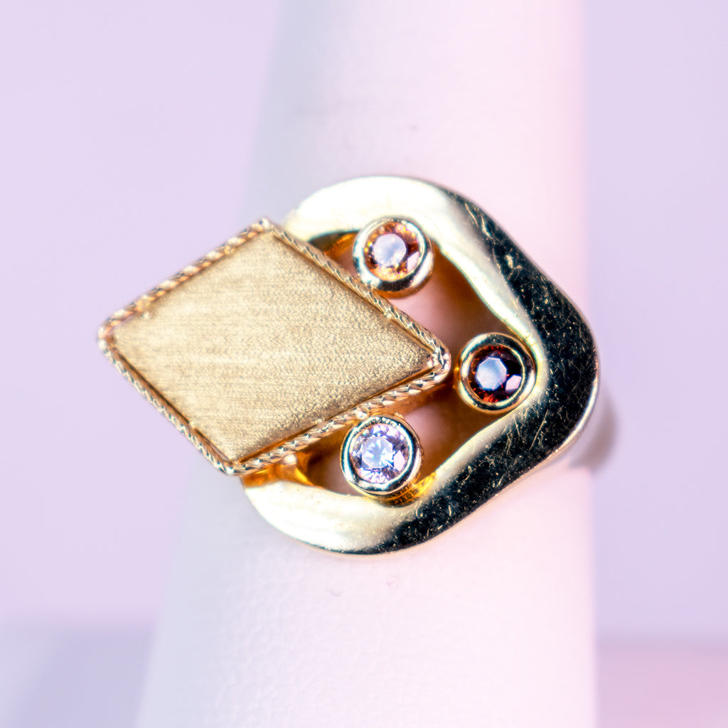 10 K Tricolor Radiant Gold ring - Mar y Sol Jewelry