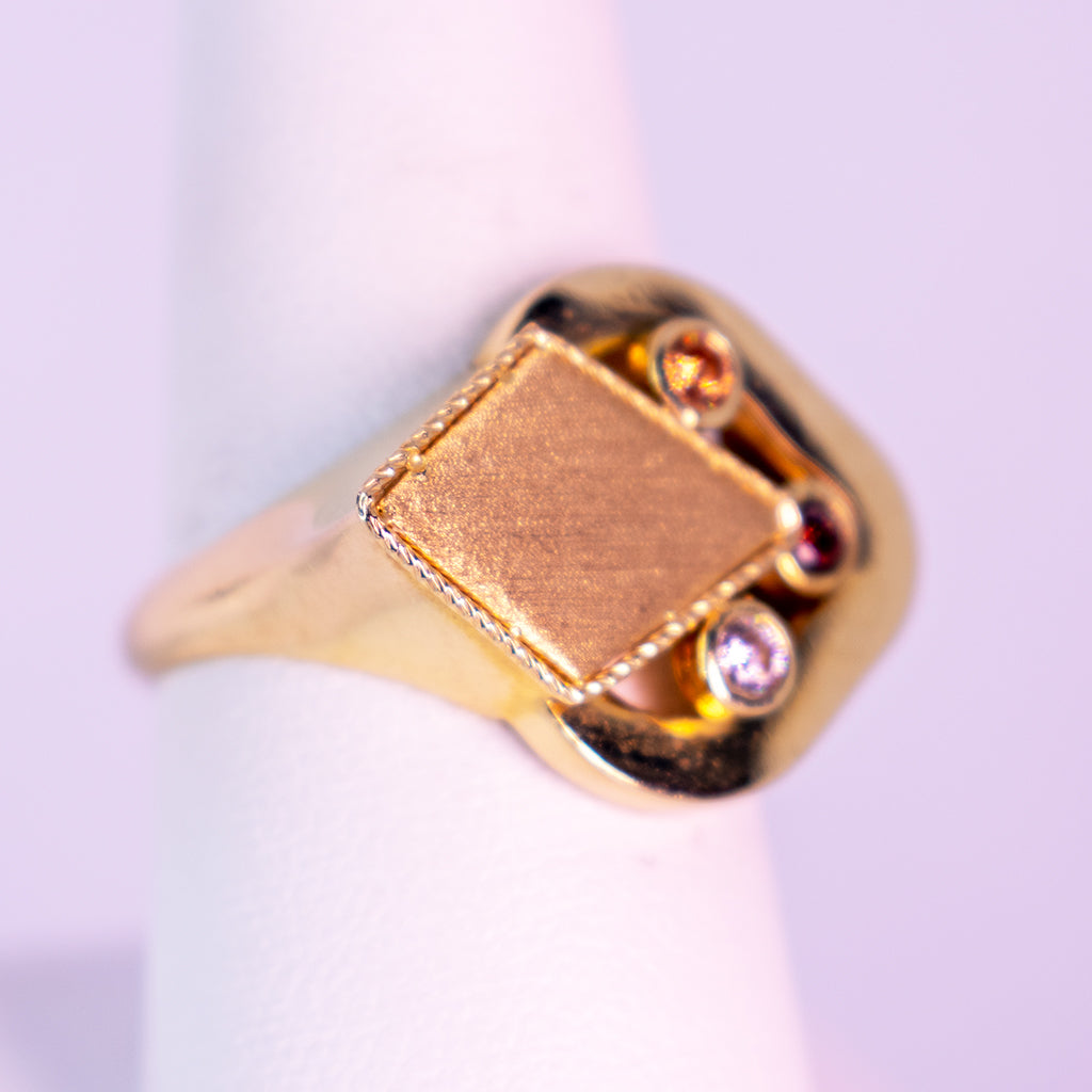 10 K Tricolor Radiant Gold ring - Mar y Sol Jewelry