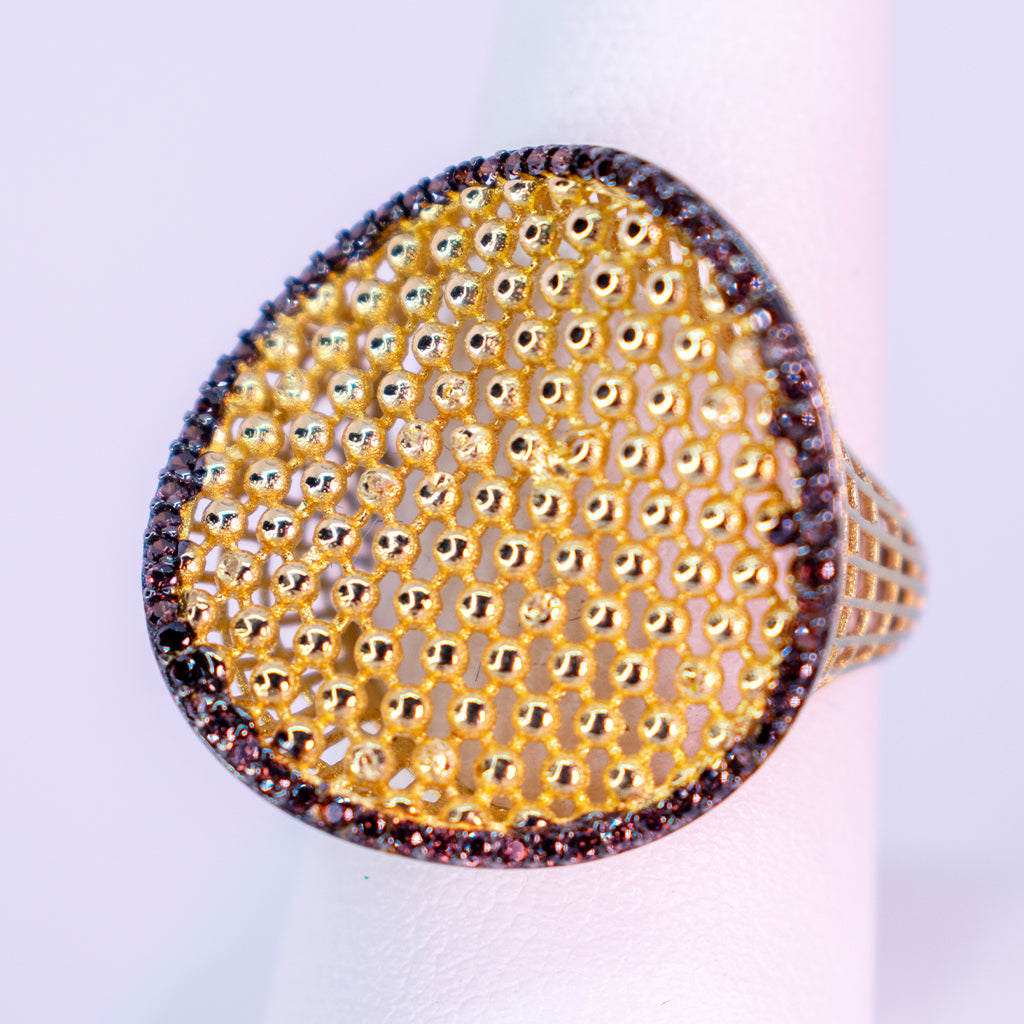 10 K Gold Moonflower Ring - Mat y Sol Jewelry