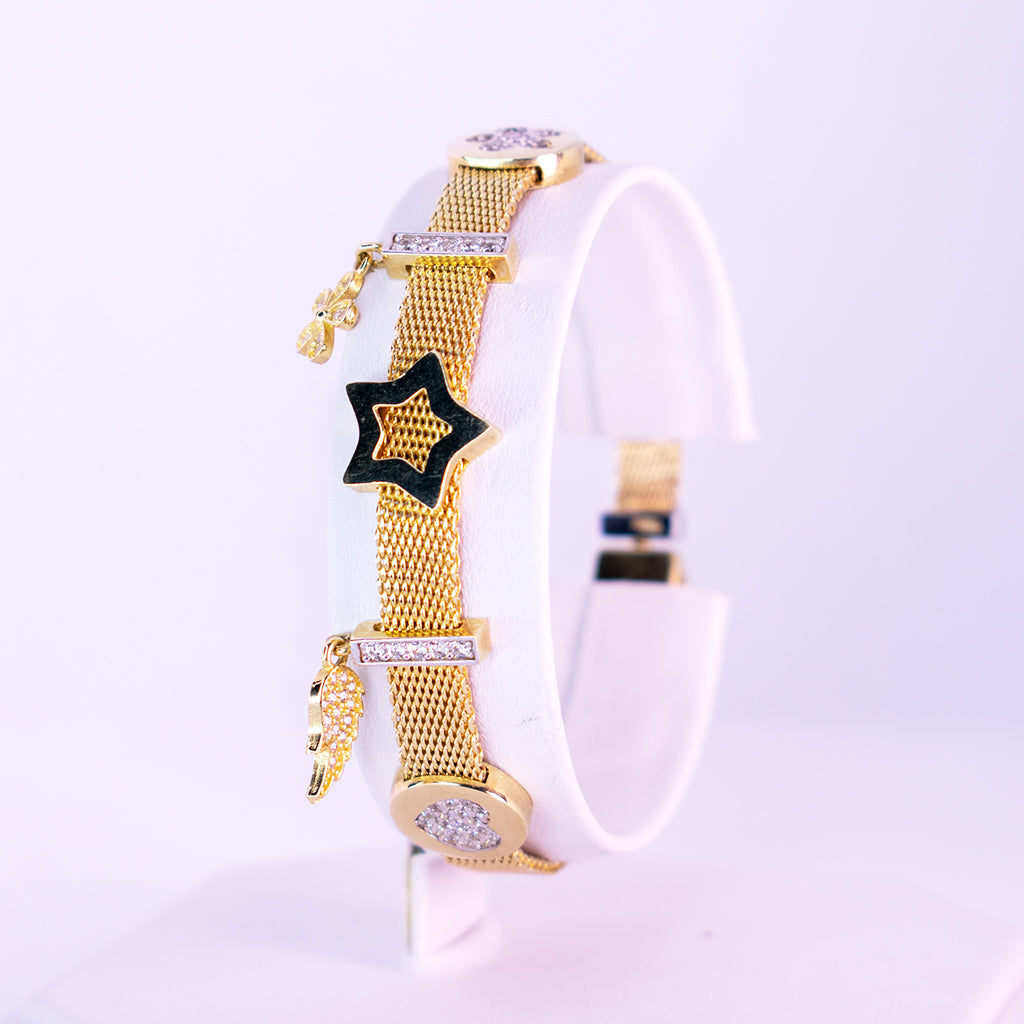 10 k gold bracelet Starfishes of the Sea - Mar y Sol Jewelry