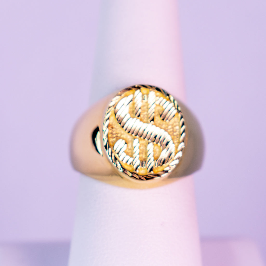 14 K gold ring Financial Power - Mar y Sol Jewelry