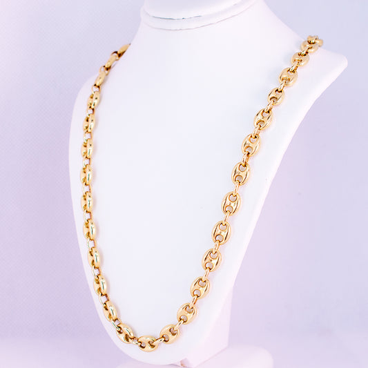  14 k gold chain necklace Figaro - Mar y Sol Jewelry