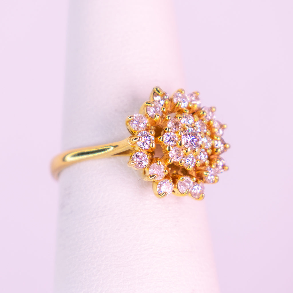 14 k gold ring Enchanted Rose - Mar y Sol Jewe